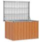 Preview: Außenlagerbox Holz 109 x 67 x 65 cm Verzinkter Stahl