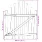 Preview: Bogenzauntor 100 x 120 cm Imprägniertes Haselholz Braun