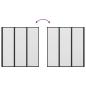 Preview: Duschwand 141 x 132 cm 3 Paneele Faltbar