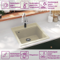 Preview: Granitspüle Einzelbecken Beige