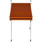 Preview: Einziehbare Markise Handbetrieben 100 cm Orange und Braun