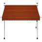 Preview: Einziehbare Markise Handbetrieben 200 cm Orange und Braun