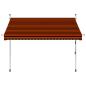Preview: Einziehbare Markise Handbetrieben 250 cm Orange und Braun