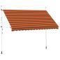 Preview: Einziehbare Markise Handbetrieben 350 cm Orange und Braun