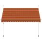 Preview: Einziehbare Markise Handbetrieben 350 cm Orange und Braun