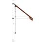 Preview: Einziehbare Markise Handbetrieben 350 cm Orange und Braun