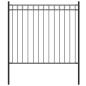 Preview: ARDEBO.de - Gartenzaun ASSEN Stahl 1,7 x 0,8 m Schwarz