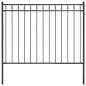 Preview: ARDEBO.de - Gartenzaun ASSEN Stahl 1,7 x 1,2 m Schwarz