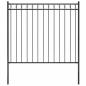 Preview: ARDEBO.de - Gartenzaun ASSEN Stahl 1,7 x 1,5 m Schwarz