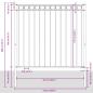 Preview: Gartenzaun ASSEN Stahl 1,7 x 1,5 m Schwarz