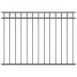 Preview: ARDEBO.de - Zaunelement ASSEN Stahl 1,7 x 1,2 m Schwarz