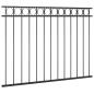 Preview: Zaunelement ASSEN Stahl 1,7 x 1,2 m Schwarz