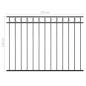 Preview: Zaunelement ASSEN Stahl 1,7 x 1,2 m Schwarz