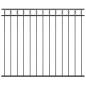 Preview: ARDEBO.de - Zaunelement ASSEN Stahl 1,7 x 1,5 m Schwarz