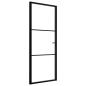 Preview: Innentür ESG Glas und Aluminium 76x201,5 cm Schwarz