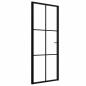 Preview: Innentür ESG Glas und Aluminium 76x201,5 cm Schwarz