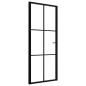 Preview: Innentür ESG Glas und Aluminium 83x201,5 cm Schwarz
