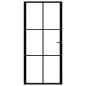 Preview: Innentür ESG Glas und Aluminium 93x201,5 cm Schwarz