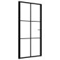 Preview: Innentür ESG Glas und Aluminium 102,5x201,5 cm Schwarz