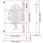 Preview: Gartentor 85x150 cm Cortenstahl Baum-Design