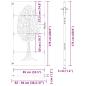 Preview: Gartentor 85x175 cm Cortenstahl Baum-Design