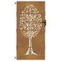 Preview: Gartentor 85x175 cm Cortenstahl Baum-Design