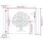 Preview: Gartentor 100x75 cm Cortenstahl Baumdesign