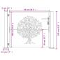 Preview: Gartentor 100x100 cm Cortenstahl Baumdesign