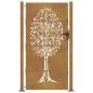 Preview: Gartentor 100x175 cm Cortenstahl Baumdesign
