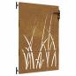 Preview: Gartentor 85x150 cm Cortenstahl Gras-Design
