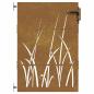 Preview: Gartentor 85x150 cm Cortenstahl Gras-Design