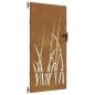 Preview: Gartentor 85x175 cm Cortenstahl Gras-Design