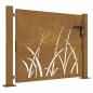 Preview: Gartentor 100x100 cm Cortenstahl Gras-Design