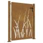 Preview: Gartentor 100x150 cm Cortenstahl Gras-Design