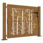 Preview: Gartentor 100x75 cm Cortenstahl Bambus-Design