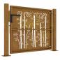 Preview: Gartentor 100x75 cm Cortenstahl Bambus-Design