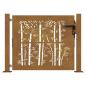 Preview: Gartentor 100x100 cm Cortenstahl Bambus-Design
