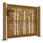 Preview: Gartentor 100x100 cm Cortenstahl Bambus-Design