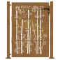 Preview: Gartentor 100x125 cm Cortenstahl Bambus-Design