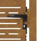Preview: Gartentor 100x150 cm Cortenstahl Quadratisches Design