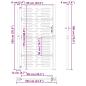 Preview: Gartentor 100x175 cm Cortenstahl Quadratisches Design
