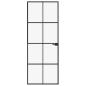 Preview: Innentür Schwarz 76x201,5 cm Hartglas & Aluminium Schlank