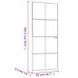 Preview: Innentür Schwarz 83x201,5 cm Hartglas & Aluminium Schlank