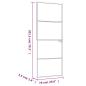 Preview: Innentür Weiß 76x201,5 cm Hartglas & Aluminium Schlank