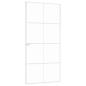 Preview: Innentür Weiß 93x201,5 cm Hartglas & Aluminium Schlank