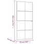 Preview: Innentür Weiß 93x201,5 cm Hartglas & Aluminium Schlank