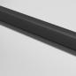 Preview: Innentür Schlank Schwarz 76x201,5 cm Hartglas und Aluminium
