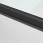Preview: Innentür Schlank Schwarz 83x201,5 cm Hartglas & Aluminium