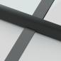 Preview: Innentür Schlank Schwarz 76x201,5 cm Hartglas und Aluminium