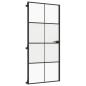 Preview: Innentür Schlank Schwarz 93x201,5 cm Hartglas & Aluminium